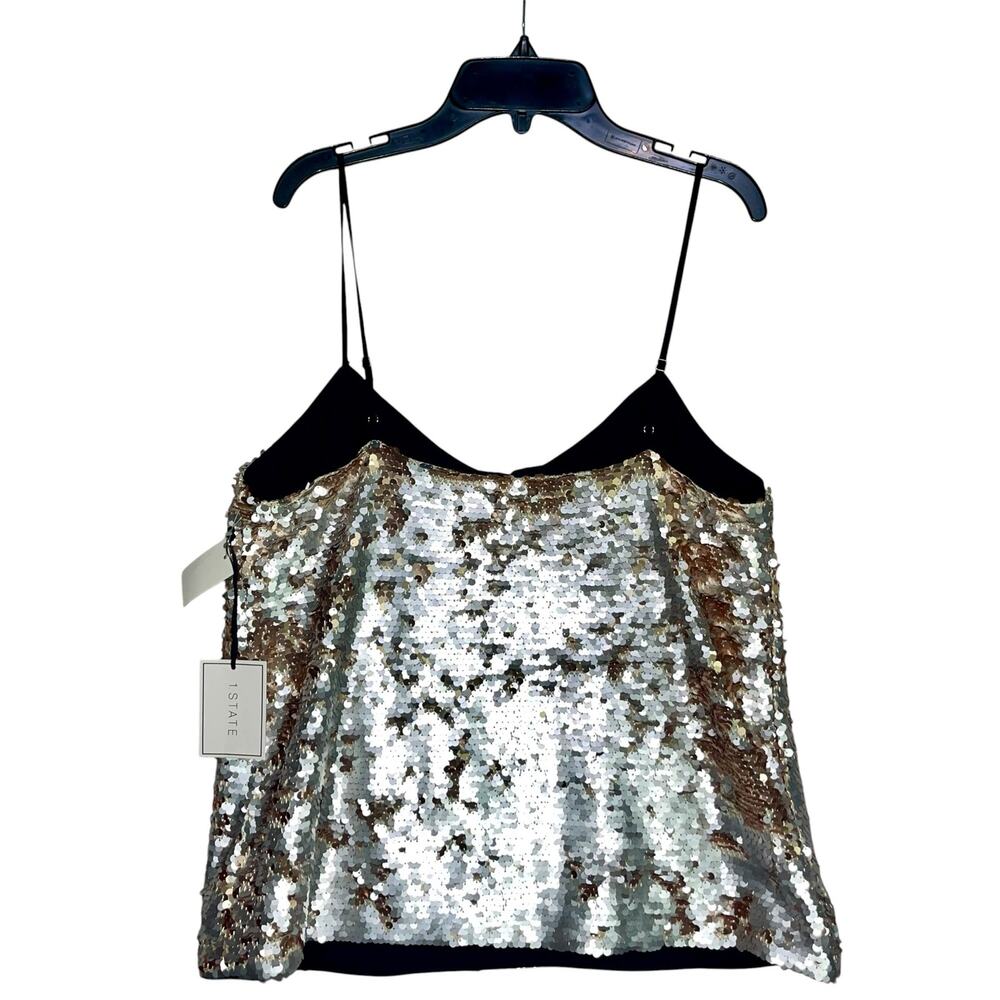 1.State Sequin Top Meteallic Cami - Picture 7 of 12